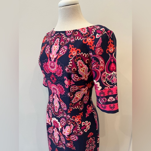 Eliza J Patterned 3/4 Sleeve Dress - Size 4 - Picture 5 of 12